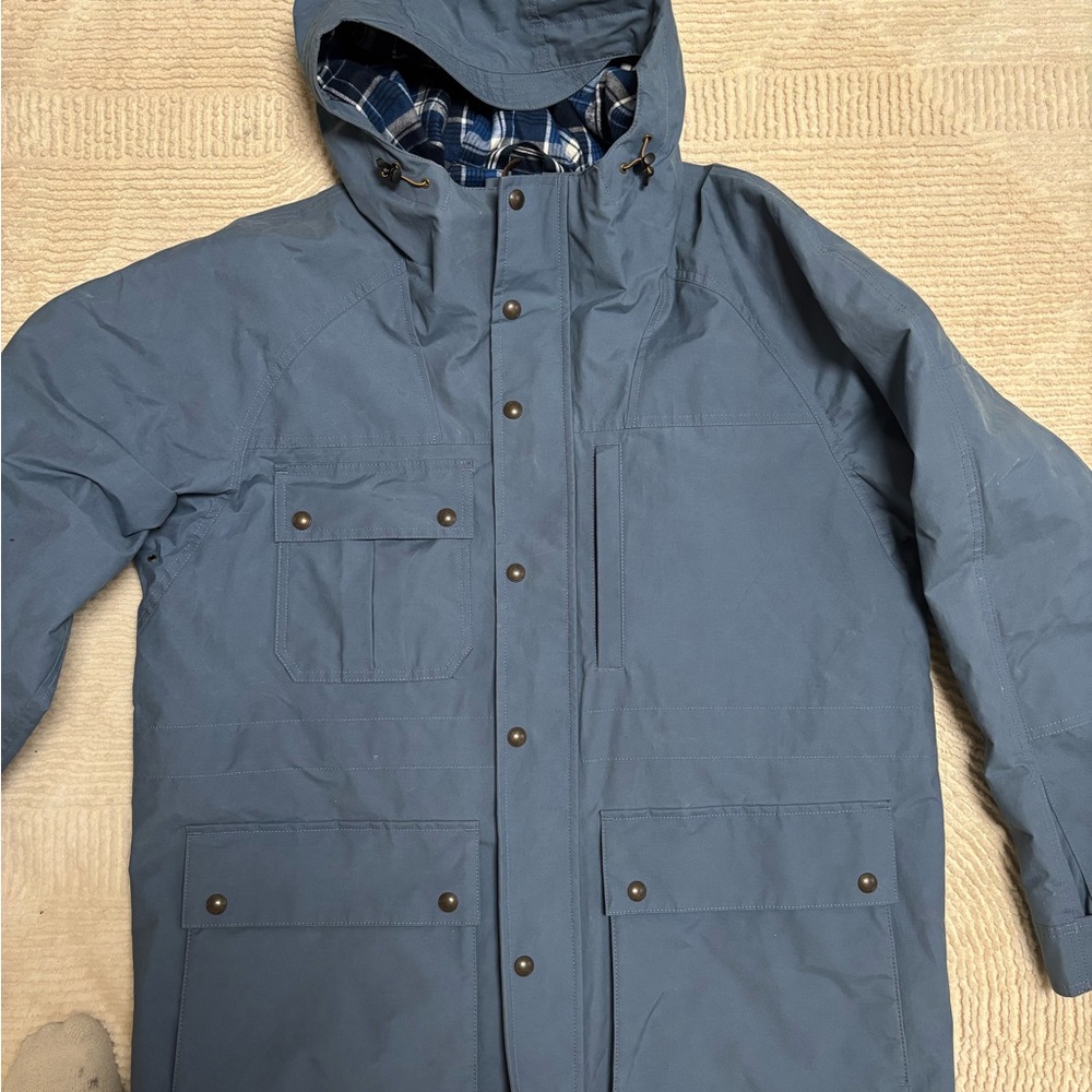 Lands' End Men's Slate Blue Raincoat